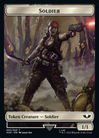 Soldier (003) // Ultramarines Honour Guard Double-Sided Token (Surge Foil) [Warhammer 40,000 Tokens] - The Mythic Store | 24h Order Processing