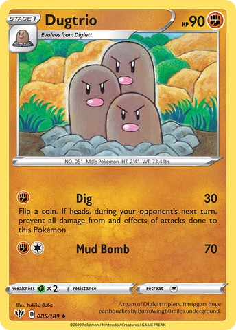 Dugtrio (085/189) [Sword & Shield: Darkness Ablaze] - The Mythic Store | 24h Order Processing