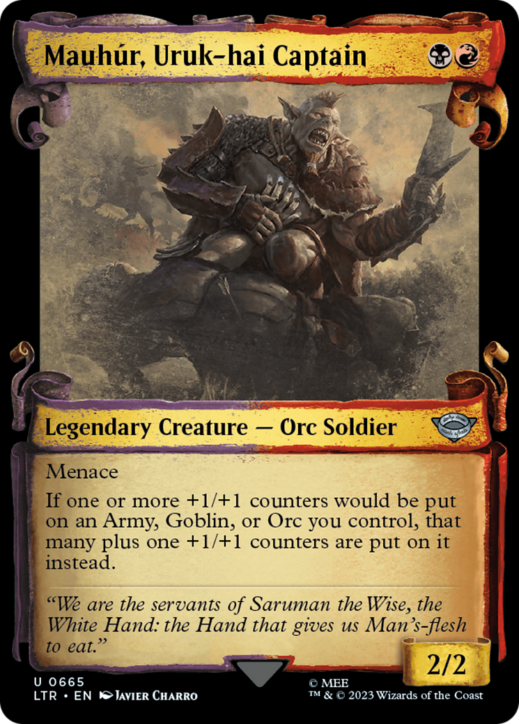 Mauhur, Uruk-hai Captain [The Lord of the Rings: Tales of Middle-Earth Showcase Scrolls] - The Mythic Store | 24h Order Processing