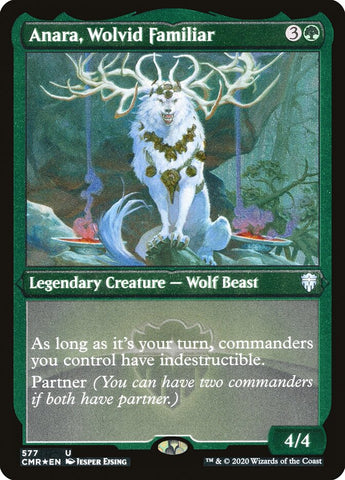 Anara, Wolvid Familiar (Etched) [Commander Legends] - The Mythic Store | 24h Order Processing
