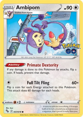 Ambipom (057/078) [Pokémon GO] - The Mythic Store | 24h Order Processing
