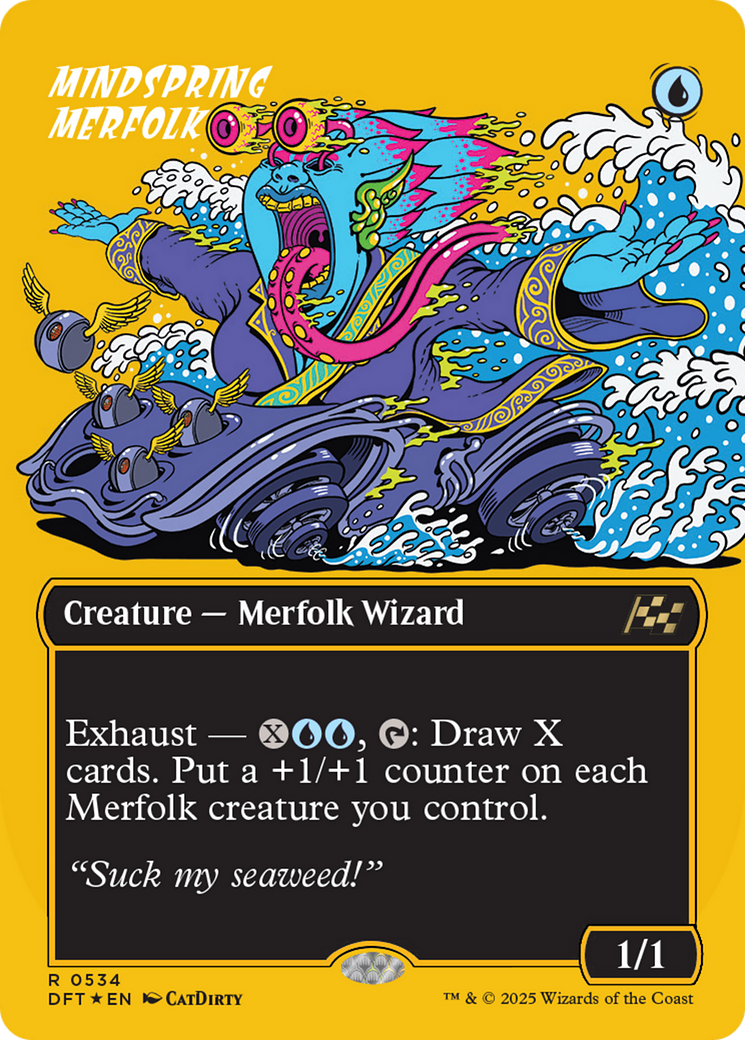 Mindspring Merfolk (Borderless) (First-Place Foil) [Aetherdrift] - The Mythic Store | 24h Order Processing