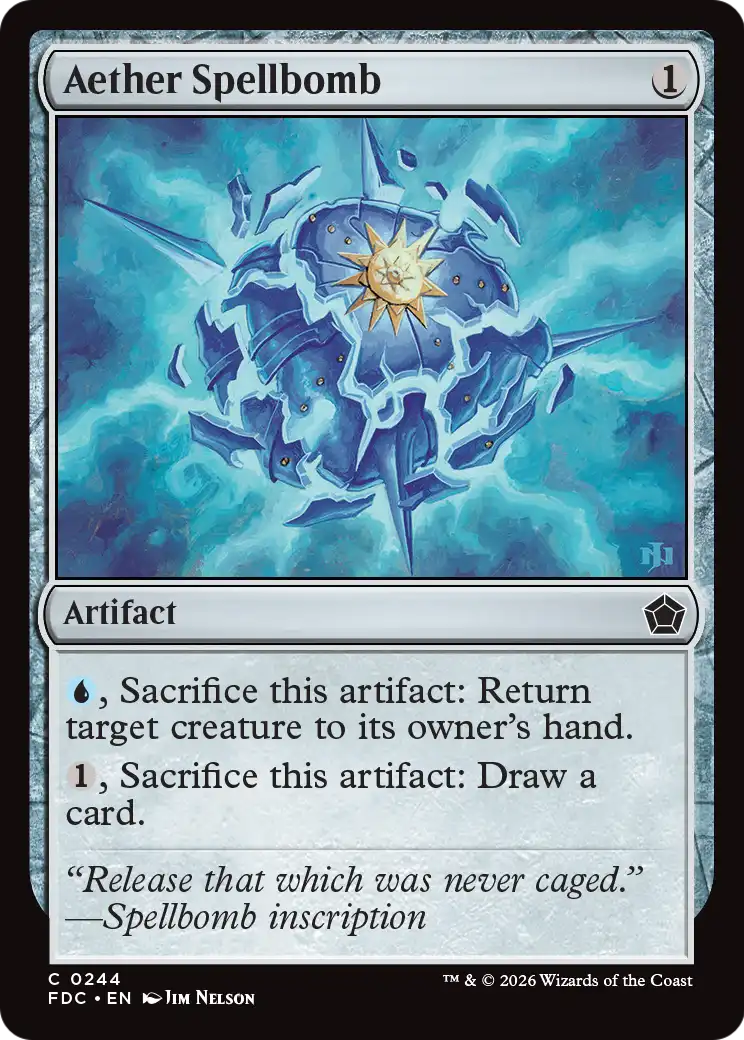 Aether Spellbomb [Foundations Commander] - The Mythic Store | 24h Order Processing