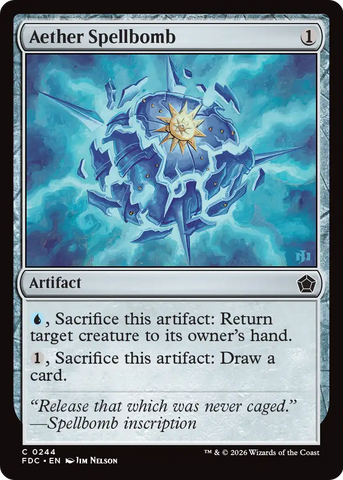 Aether Spellbomb [Foundations Commander] - The Mythic Store | 24h Order Processing