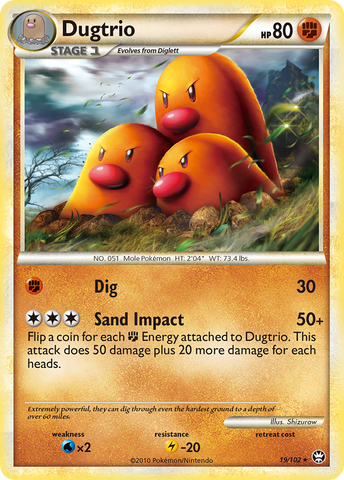 Dugtrio (19/102) [HeartGold & SoulSilver: Triumphant] - The Mythic Store | 24h Order Processing