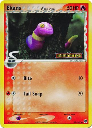 Ekans (47/101) (Delta Species) (Stamped) [EX: Dragon Frontiers] - The Mythic Store | 24h Order Processing
