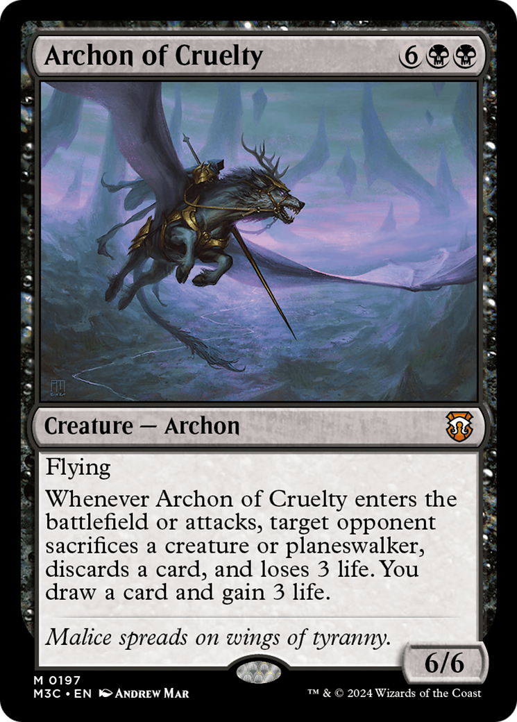 Archon of Cruelty (Ripple Foil) [Modern Horizons 3 Commander] - The Mythic Store | 24h Order Processing