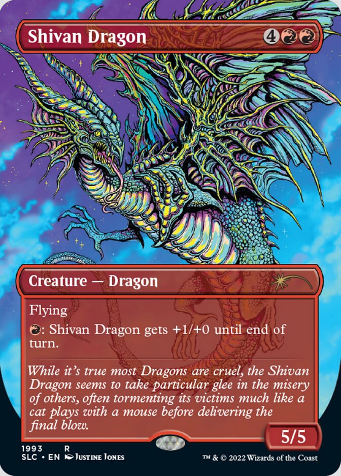 Shivan Dragon (Borderless) [Secret Lair Countdown Kit] - The Mythic Store | 24h Order Processing