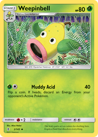 Weepinbell (2/145) [Sun & Moon: Guardians Rising] - The Mythic Store | 24h Order Processing
