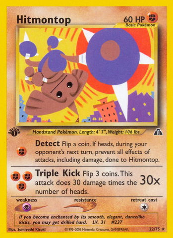 Hitmontop (22/75) [Neo Discovery 1st Edition] - The Mythic Store | 24h Order Processing