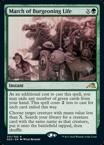 March of Burgeoning Life (Promo Pack) [Kamigawa: Neon Dynasty Promos] - The Mythic Store | 24h Order Processing
