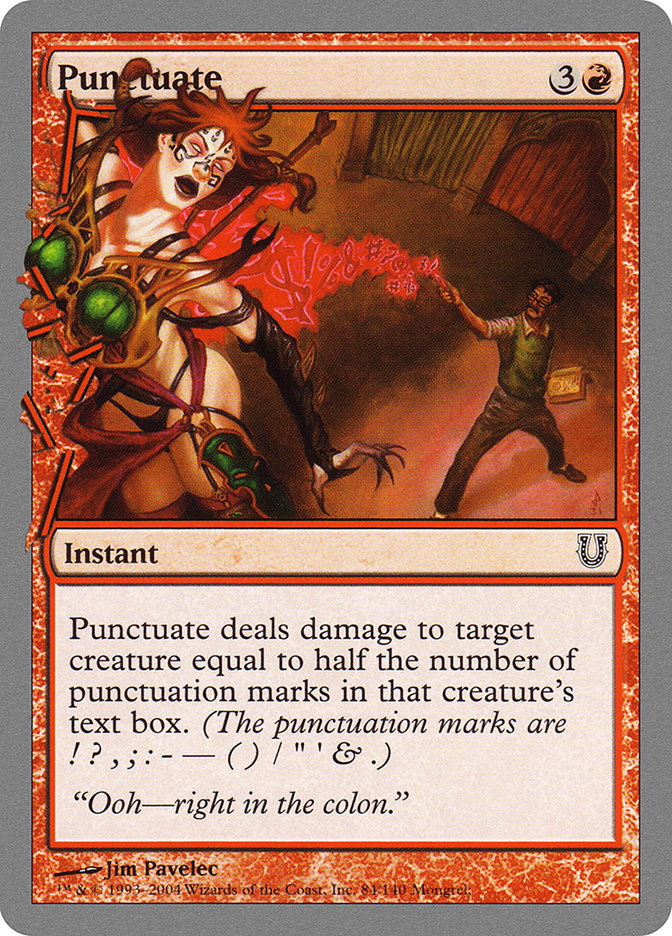 Punctuate [Unhinged] - The Mythic Store | 24h Order Processing