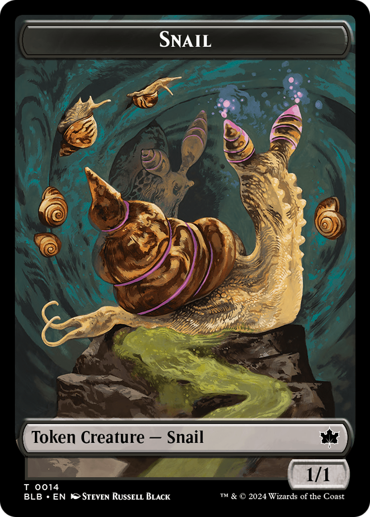 Snail // Thundertrap Trainer Double-Sided Token [Bloomburrow Tokens] - The Mythic Store | 24h Order Processing