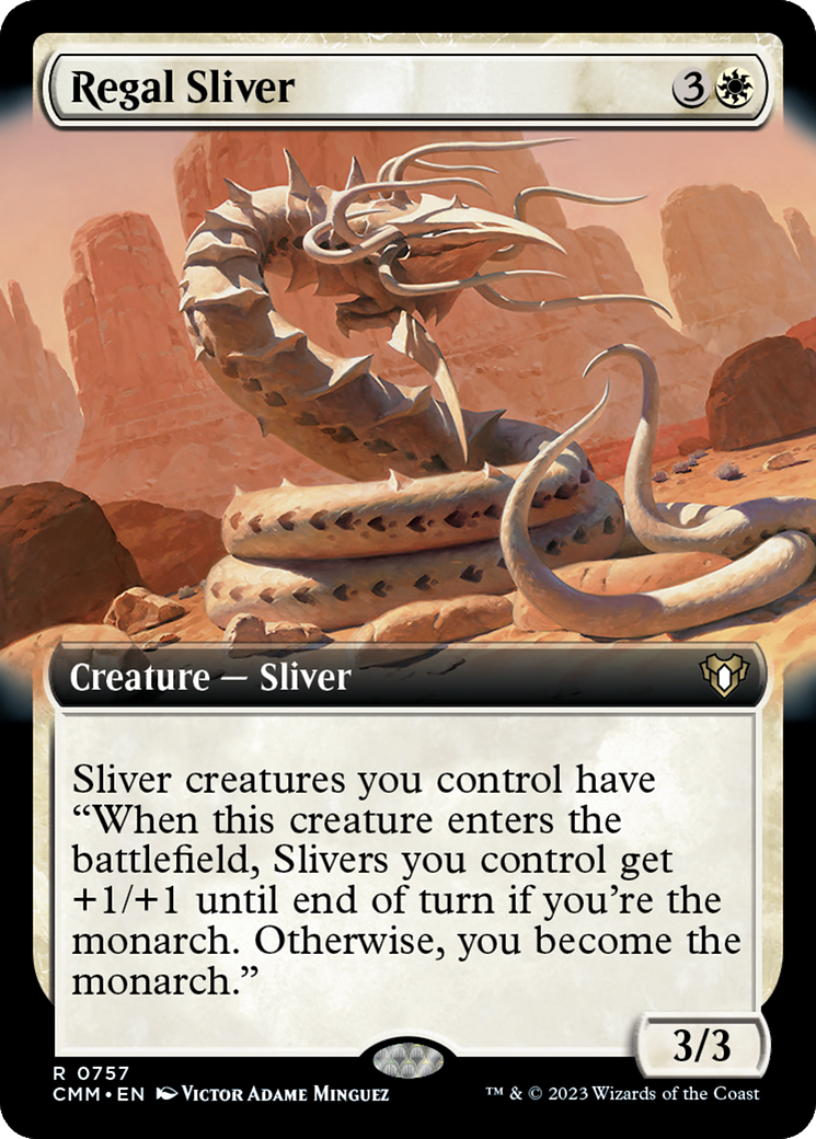 Regal Sliver (Extended Art) [Commander Masters] - The Mythic Store | 24h Order Processing