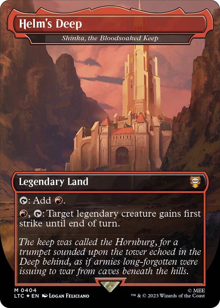 Helm's Deep - Shinka, the Bloodsoaked Keep (Surge Foil Realms and Relics) [The Lord of the Rings: Tales of Middle-Earth Commander] - The Mythic Store | 24h Order Processing
