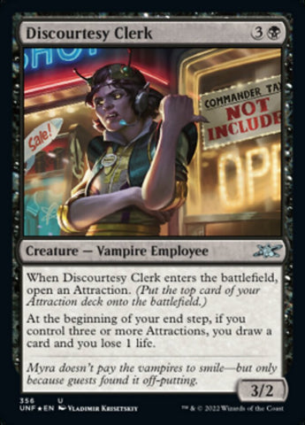 Discourtesy Clerk (Galaxy Foil) [Unfinity] - The Mythic Store | 24h Order Processing