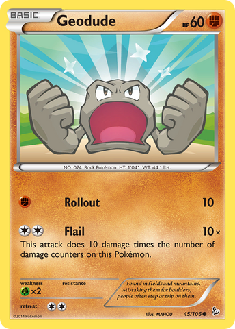 Geodude (45/106) [XY: Flashfire] - The Mythic Store | 24h Order Processing