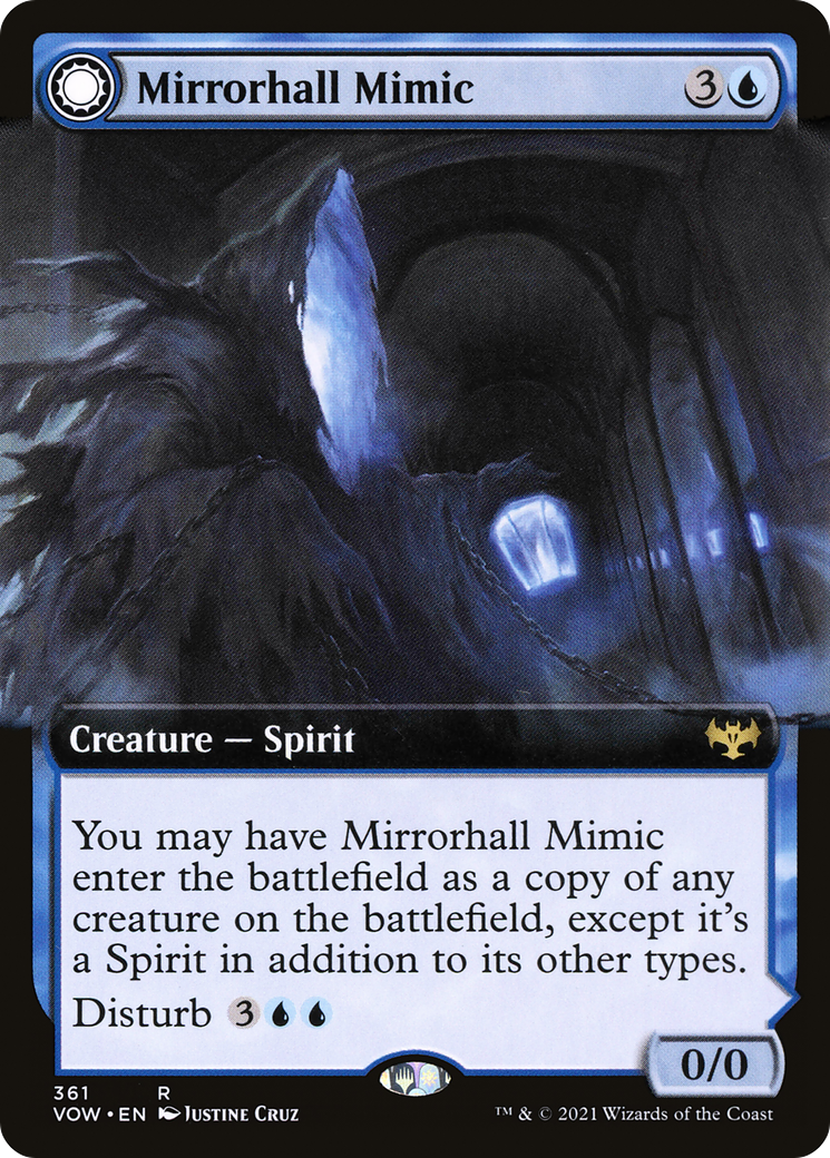 Mirrorhall Mimic // Ghastly Mimicry (Extended Art) [Innistrad: Crimson Vow] - The Mythic Store | 24h Order Processing