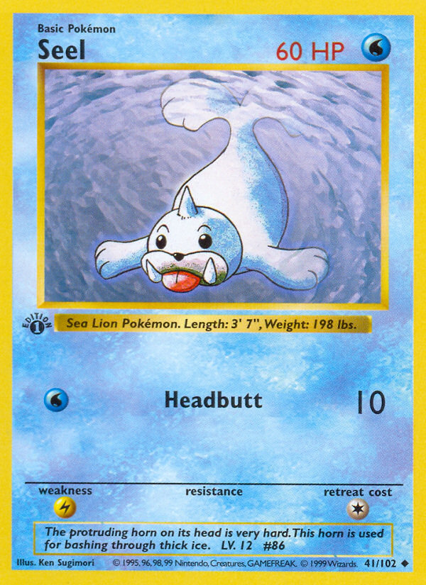 Seel (41/102) (Shadowless) [Base Set 1st Edition] - The Mythic Store | 24h Order Processing