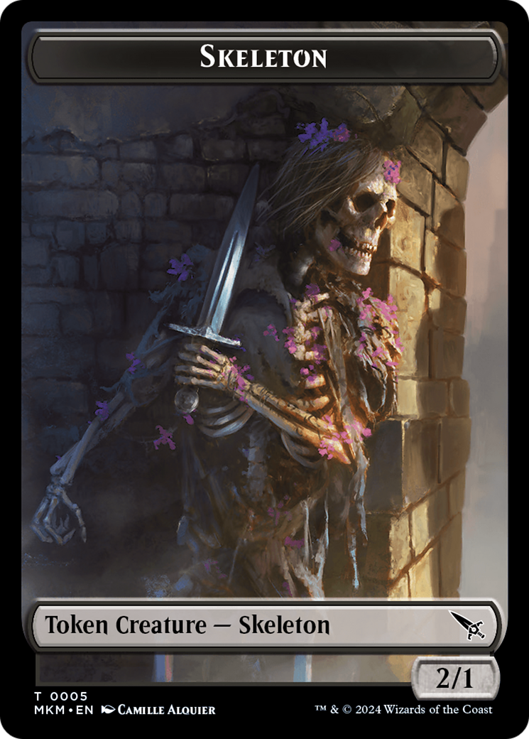 Skeleton Token [Murders at Karlov Manor Tokens] - The Mythic Store | 24h Order Processing