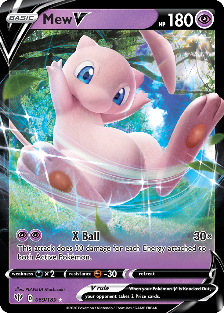 Mew V (069/189) (Jumbo Card) [Sword & Shield: Darkness Ablaze] - The Mythic Store | 24h Order Processing