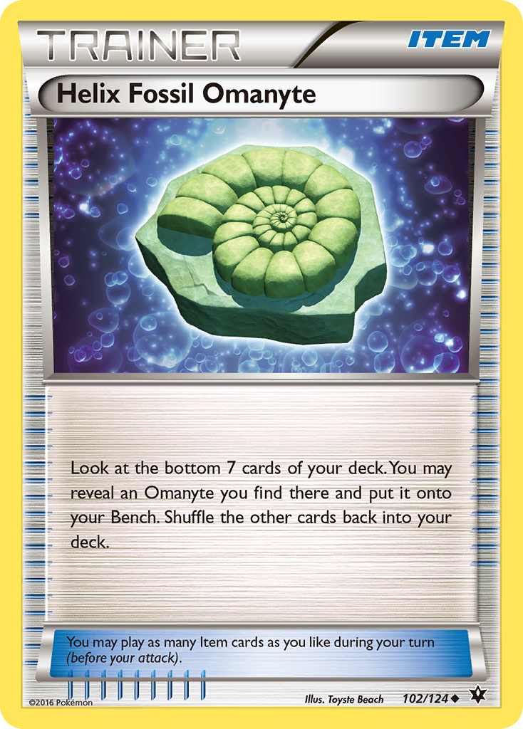 Helix Fossil Omanyte (102/124) [XY: Fates Collide] - The Mythic Store | 24h Order Processing