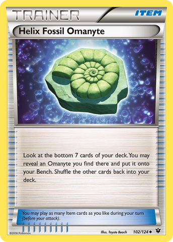 Helix Fossil Omanyte (102/124) [XY: Fates Collide] - The Mythic Store | 24h Order Processing