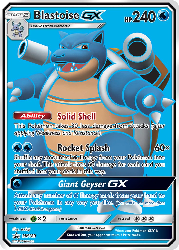Blastoise GX (SM189) [Sun & Moon: Black Star Promos] - The Mythic Store | 24h Order Processing