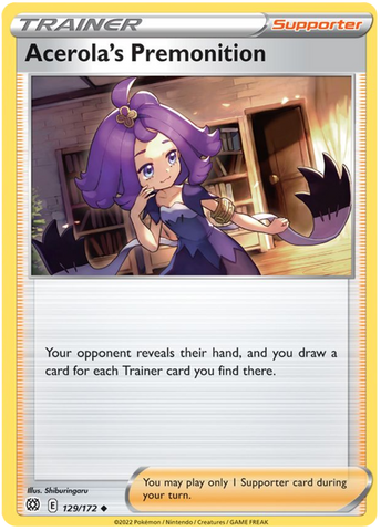 Acerola's Premonition (129/172) [Sword & Shield: Brilliant Stars] - The Mythic Store | 24h Order Processing
