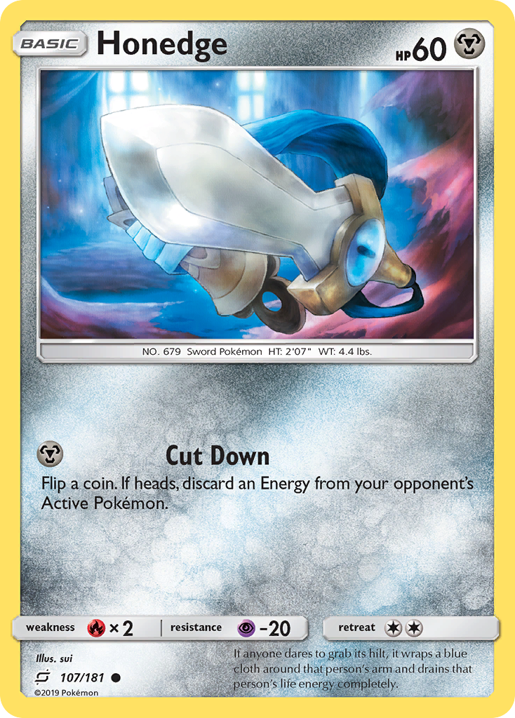 Honedge (107/181) [Sun & Moon: Team Up] - The Mythic Store | 24h Order Processing