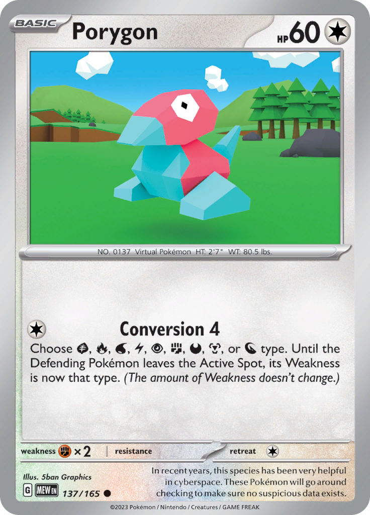Porygon (137/165) [Scarlet & Violet 151] - The Mythic Store | 24h Order Processing