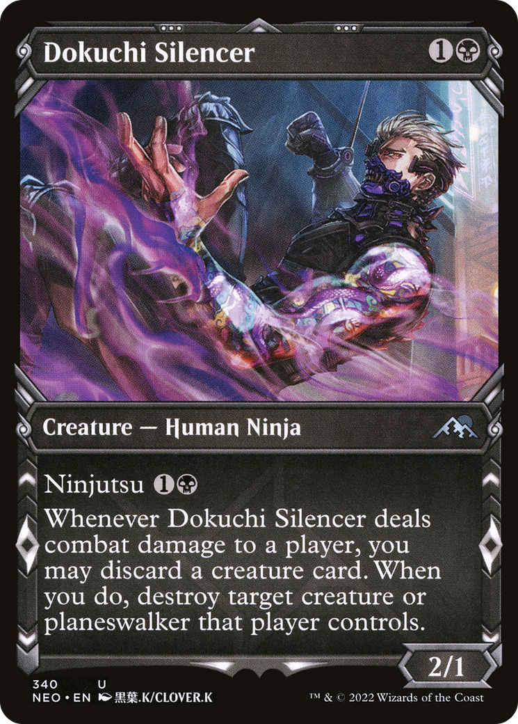 Dokuchi Silencer (Showcase Ninja) [Kamigawa: Neon Dynasty] - The Mythic Store | 24h Order Processing