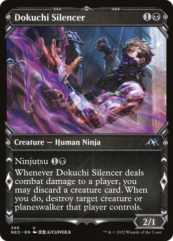 Dokuchi Silencer (Showcase Ninja) [Kamigawa: Neon Dynasty] - The Mythic Store | 24h Order Processing