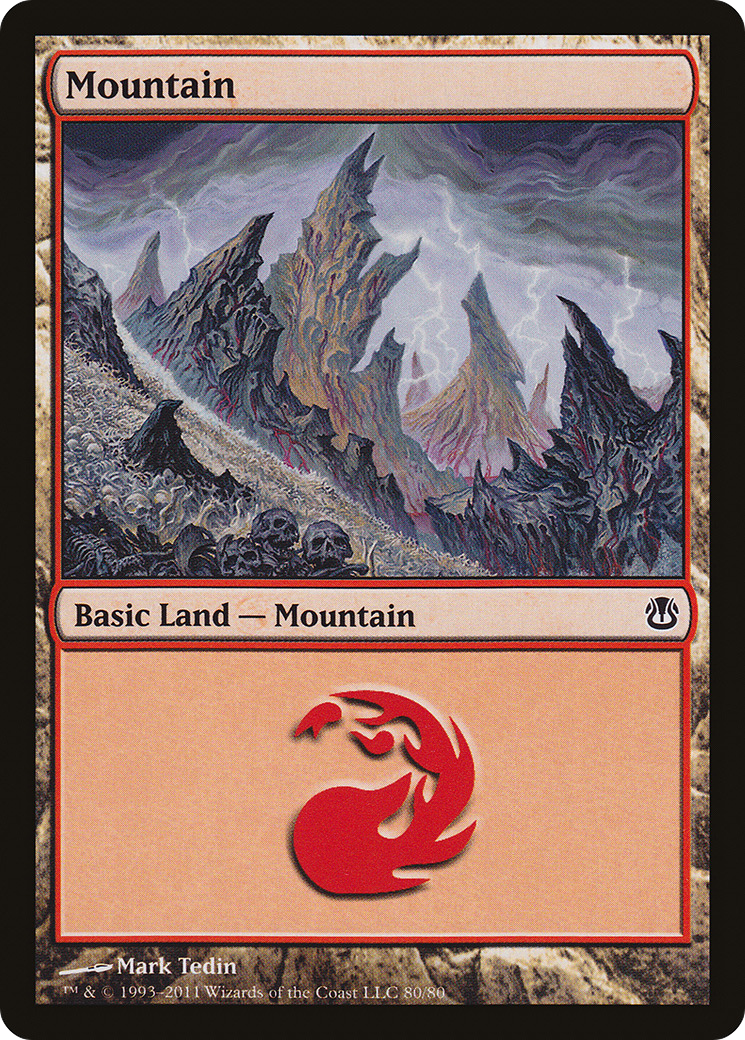 Mountain (80) [Duel Decks: Ajani vs. Nicol Bolas] - The Mythic Store | 24h Order Processing