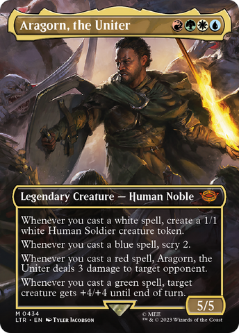 Aragorn, the Uniter (Borderless Alternate Art) [The Lord of the Rings: Tales of Middle-Earth] - The Mythic Store | 24h Order Processing