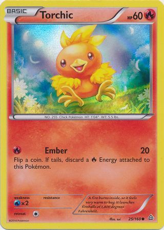 Torchic (25/160) (Sheen Holo) [XY: Primal Clash] - The Mythic Store | 24h Order Processing