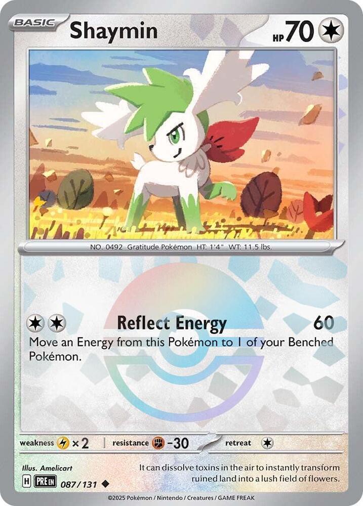 Shaymin (087/131) (Poke Ball Pattern) [Scarlet & Violet: Prismatic Evolutions] - The Mythic Store | 24h Order Processing