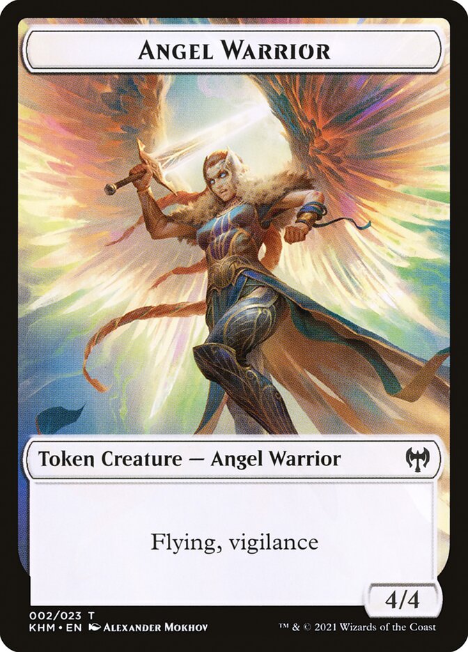 Human Warrior // Angel Warrior Double-Sided Token [Kaldheim Tokens] - The Mythic Store | 24h Order Processing