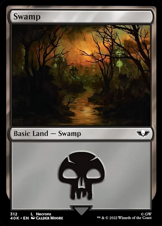 Swamp (312) (Surge Foil) [Warhammer 40,000] - The Mythic Store | 24h Order Processing