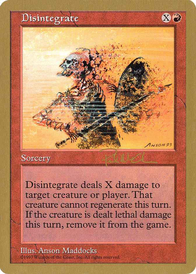 Disintegrate (Paul McCabe) [World Championship Decks 1997] - The Mythic Store | 24h Order Processing