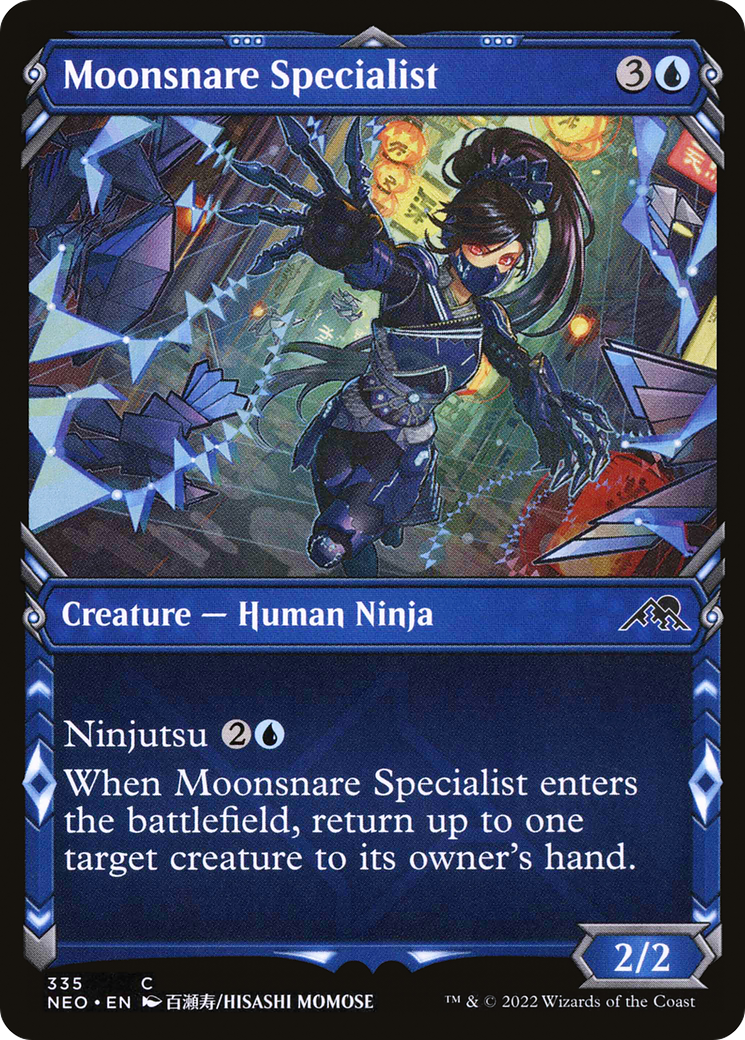 Moonsnare Specialist (Showcase Ninja) [Kamigawa: Neon Dynasty] - The Mythic Store | 24h Order Processing