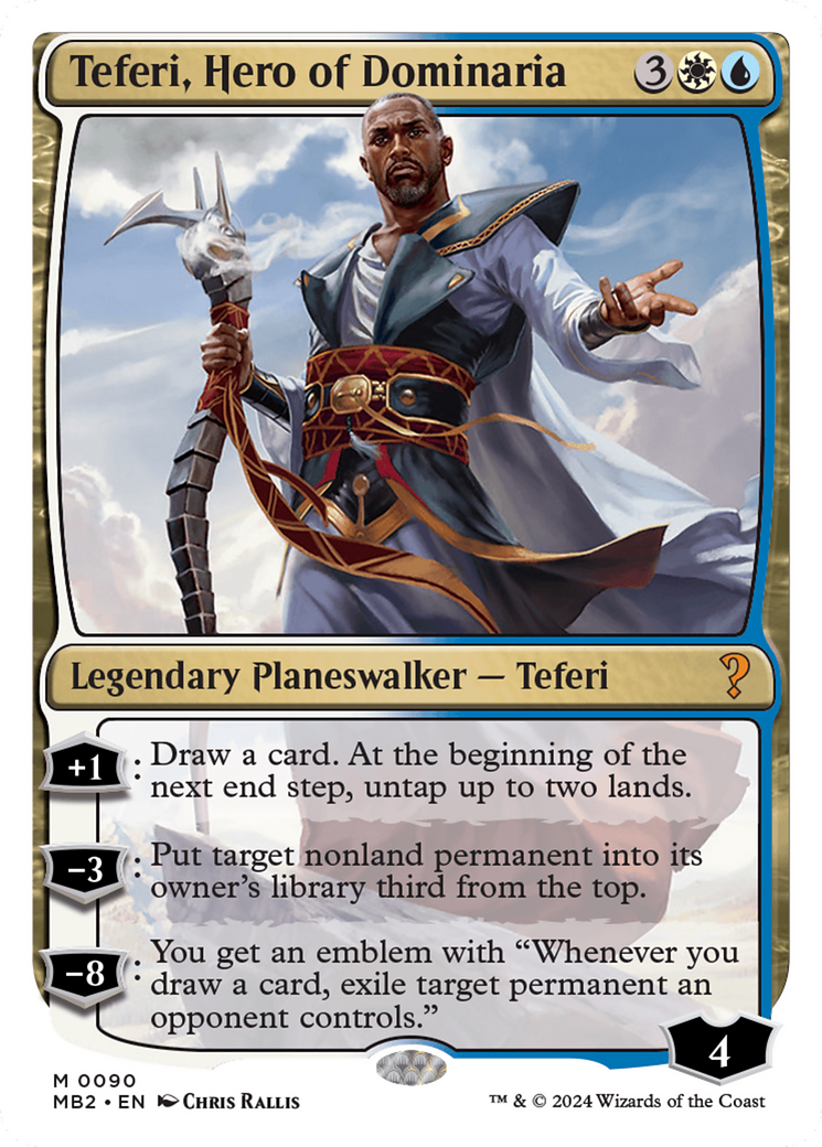 Teferi, Hero of Dominaria (White Border) [Mystery Booster 2] - The Mythic Store | 24h Order Processing