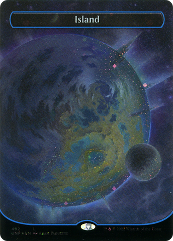 Island (492) (Orbital Space-ic Land) (Galaxy Foil) [Unfinity] - The Mythic Store | 24h Order Processing