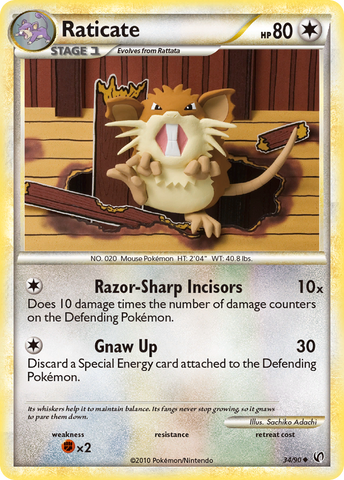 Raticate (34/90) [HeartGold & SoulSilver: Undaunted] - The Mythic Store | 24h Order Processing