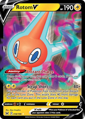 Rotom V (058/196) [Sword & Shield: Lost Origin] - The Mythic Store | 24h Order Processing