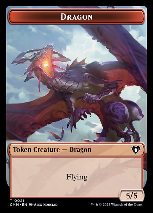 Elemental (0024) // Dragon (0021) Double-Sided Token [Commander Masters Tokens] - The Mythic Store | 24h Order Processing