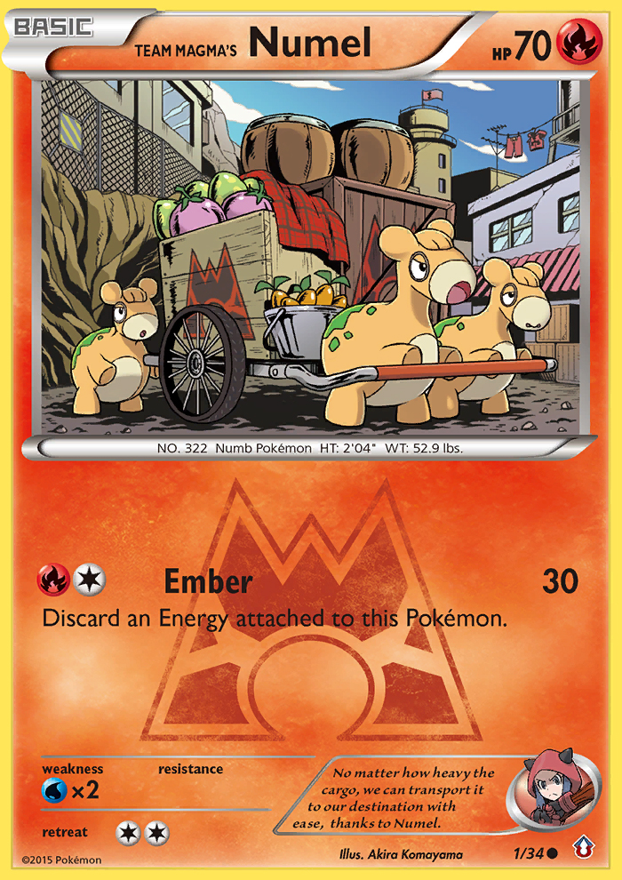 Team Magma's Numel (1/34) [XY: Double Crisis] - The Mythic Store | 24h Order Processing