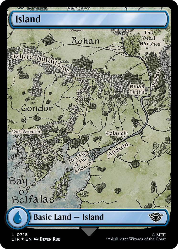 Island (0715) (Surge Foil) [The Lord of the Rings: Tales of Middle-Earth] - The Mythic Store | 24h Order Processing