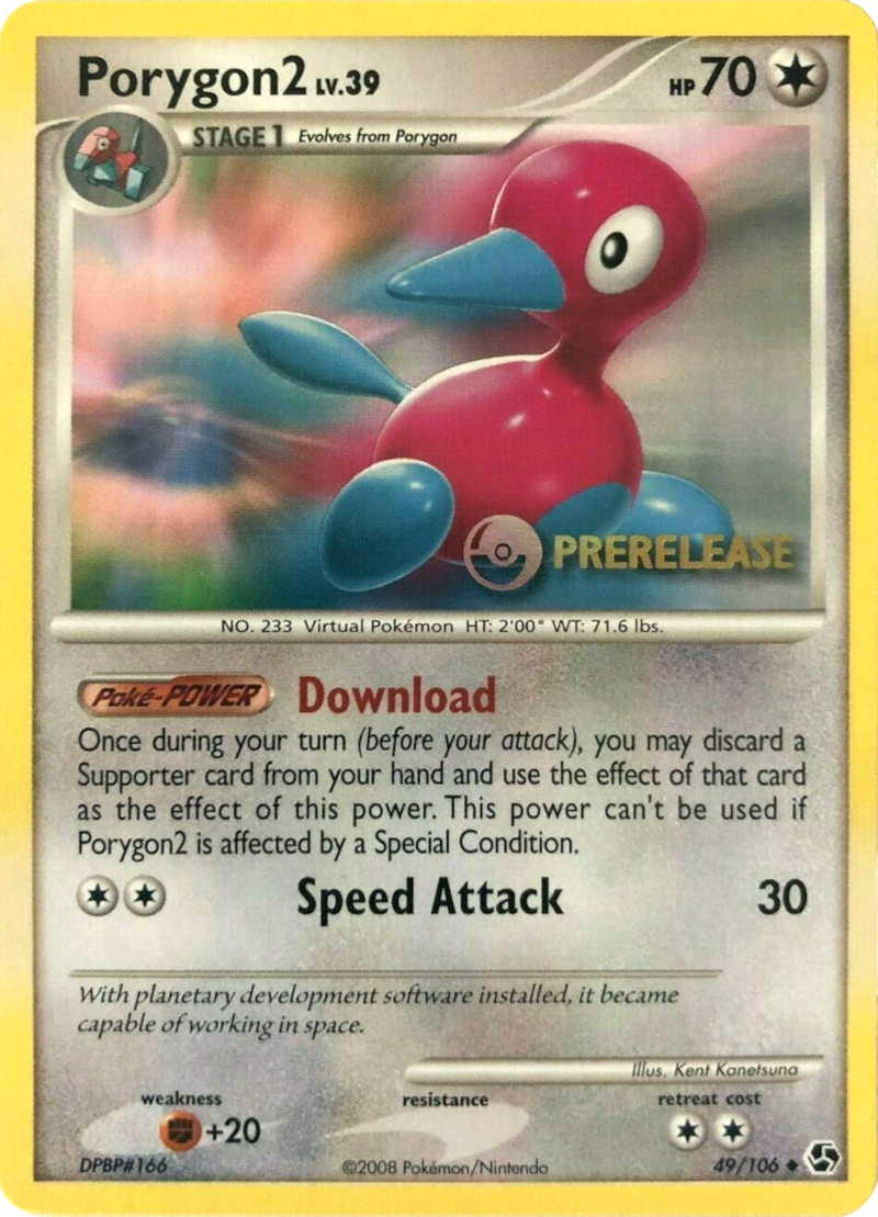 Porygon2 (49/106) (Prerelease Promo) [Diamond & Pearl: Black Star Promos] - The Mythic Store | 24h Order Processing