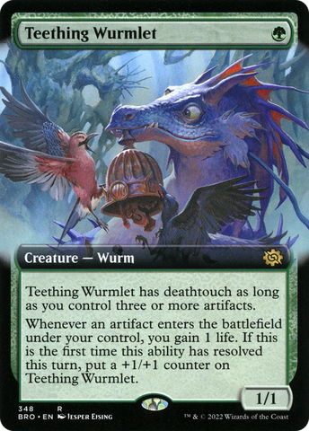 Teething Wurmlet (Extended Art) [The Brothers' War] - The Mythic Store | 24h Order Processing